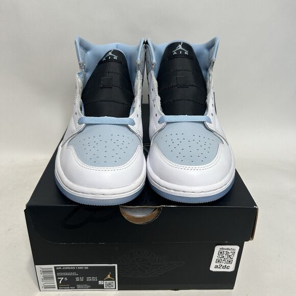 Nike Shoes Air Jordan 1 Mid SE “UNC/Ice Blue" 2024 - Picture 2 of 6